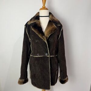 Vintage 90s Y2K Wilson's Leather Reversible Penny Lane Style Genuine Leather and